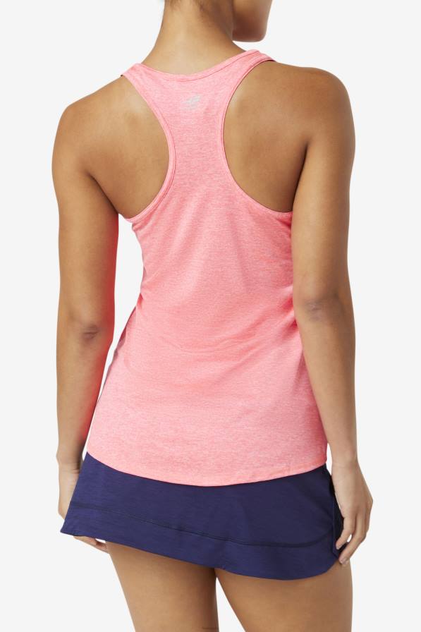 2HNL2022 дива розов хедър FILA diva pink heather pickleball racerback tank fila