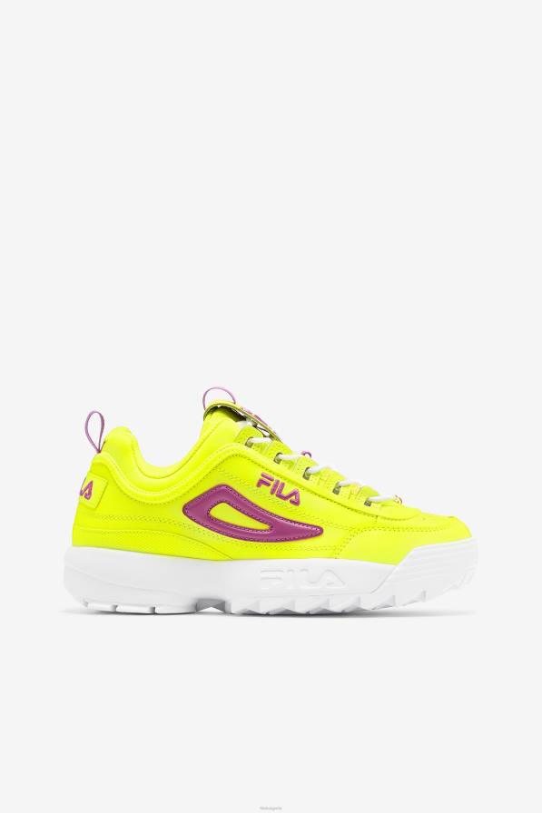 2HNL1169 жълто/цвете на орхидея/бяло FILA дамски disruptor 2 premium yellow/orchid flower/white fila