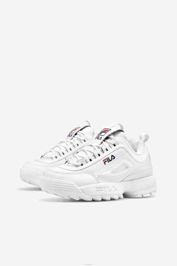 2HNL1190 бяло/морско/червено FILA дамски disruptor 2 premium fila бяло/тъмно/червено