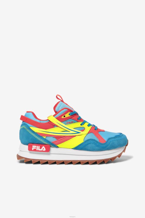 2HNL1304 синя риба/жълт/огнен корал FILA дамски санденал orbit fila bluefish/yellow/fiery coral