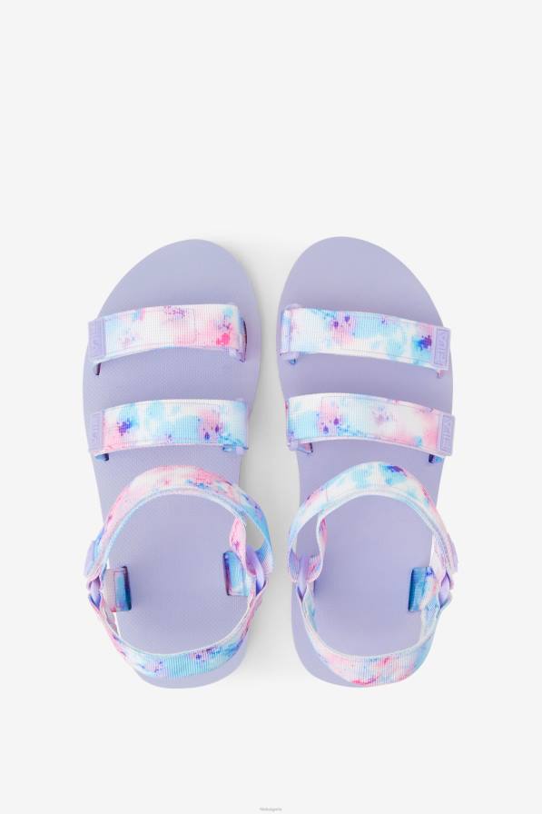 2HNL1358 мулти/бял/лилав пирен FILA дамски дрифтър ts tie dye fila multi/white/purple heater