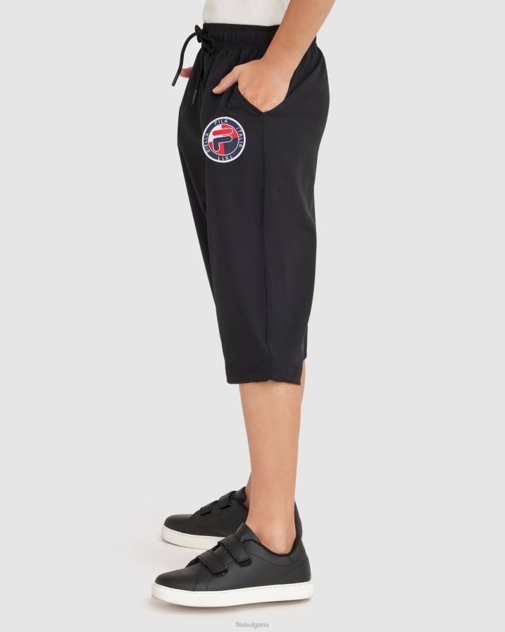 2HNL3090 черен FILA черен момчешки панталон ryan 3/4 fila