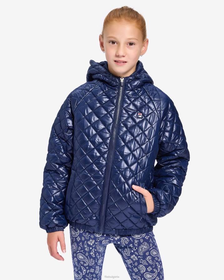 2HNL3156 нов флот FILA ново тъмносиньо момиче natasha puffa fila