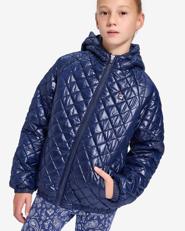 2HNL3156 нов флот FILA ново тъмносиньо момиче natasha puffa fila