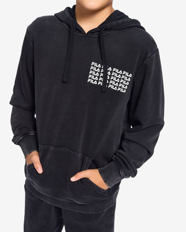 2HNL3108 черен FILA черна момчешка качулка maxim fila