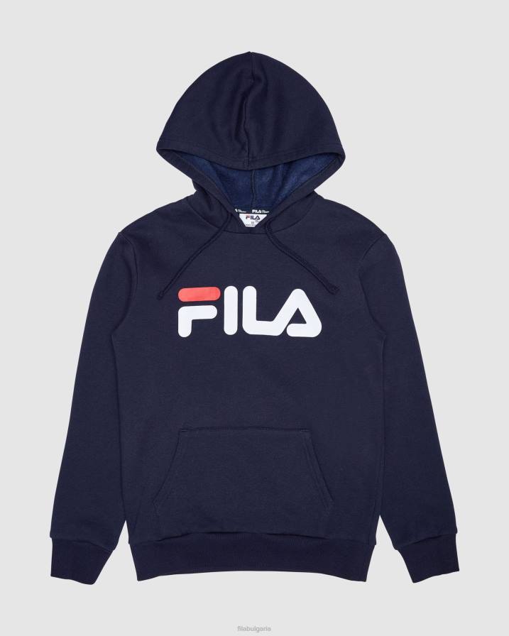 2HNL3126 нов флот FILA нова тъмносиня класическа детска качулка fila