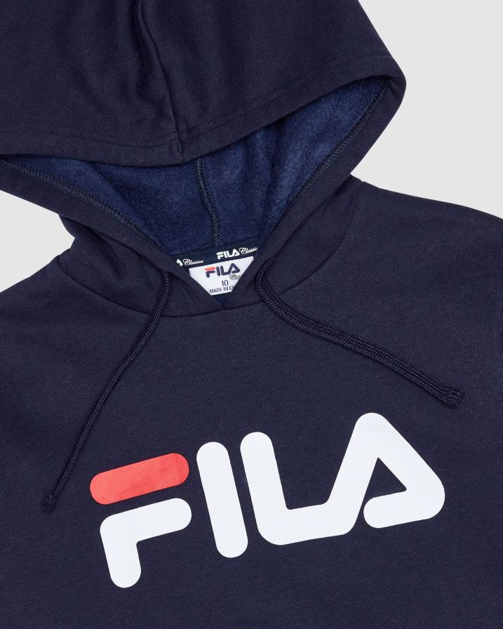 2HNL3126 нов флот FILA нова тъмносиня класическа детска качулка fila