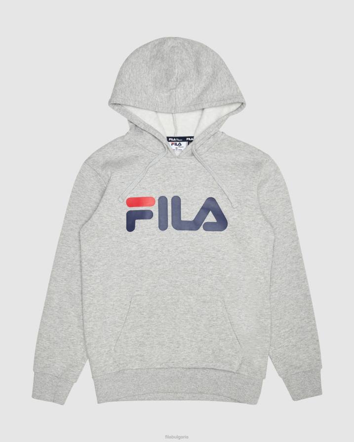 2HNL3130 сребърен мергел FILA класическа детска качулка fila silver marle