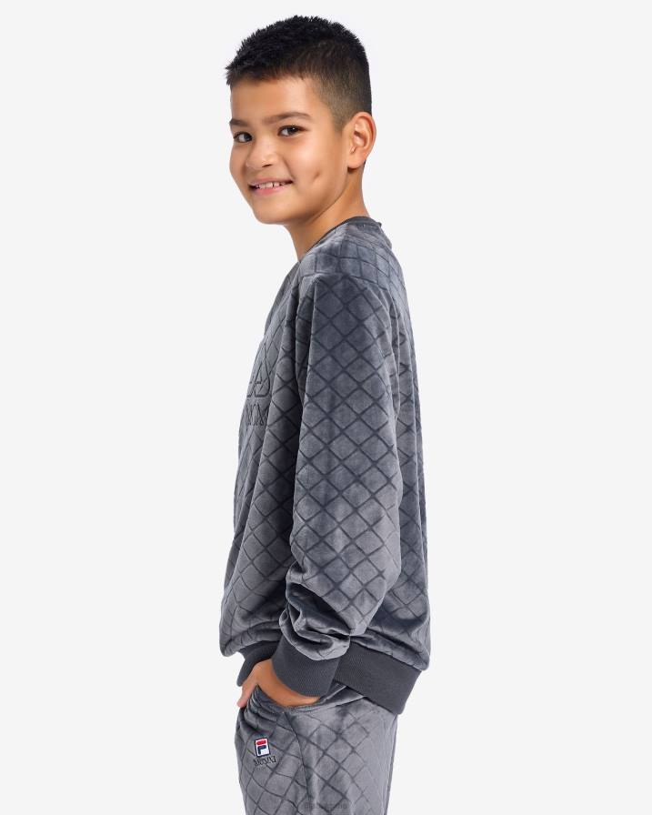 2HNL3149 черна стрида FILA детски sloane crew black oyster fila