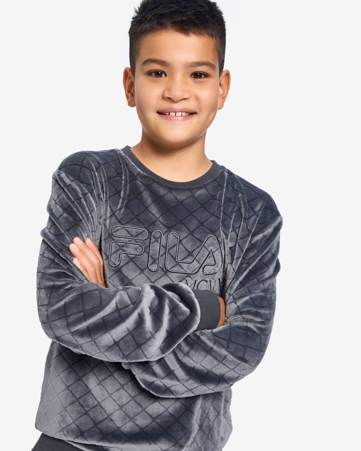 2HNL3149 черна стрида FILA детски sloane crew black oyster fila