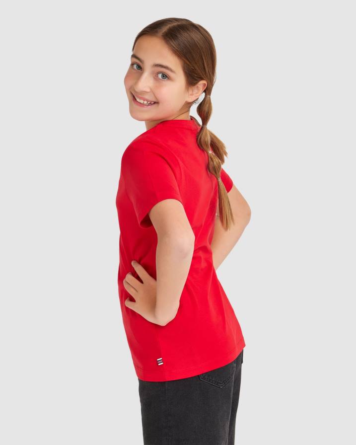 2HNL3081 червен FILA червена детска тениска Parker fila