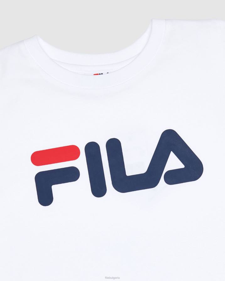 2HNL3096 бяло FILA бяла класическа детска тениска fila