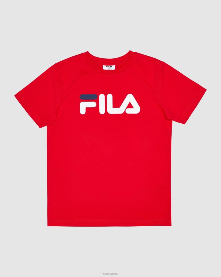 2HNL3098 червен FILA класическа детска тениска fila red