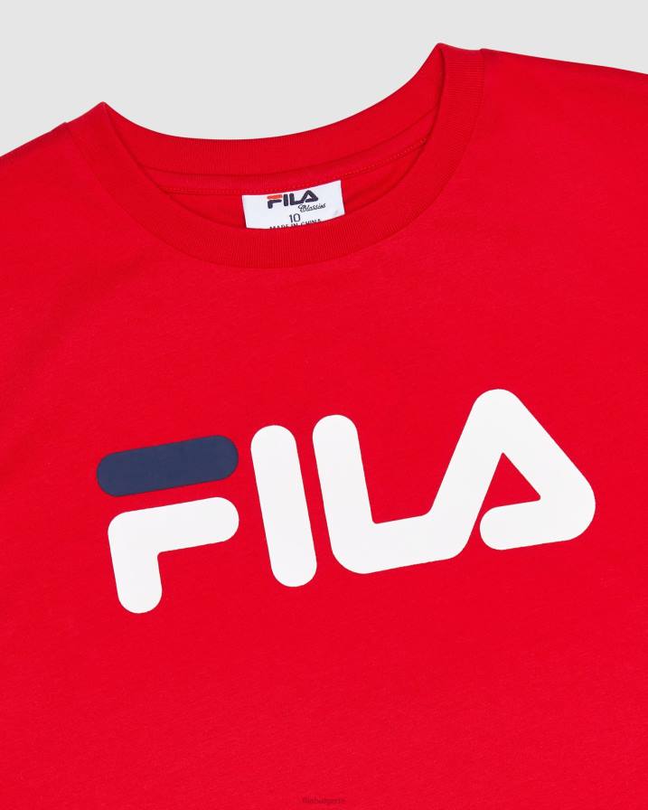 2HNL3098 червен FILA класическа детска тениска fila red