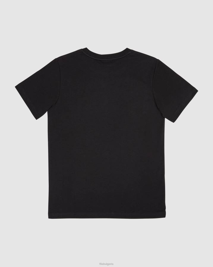 2HNL3114 черен FILA черна класическа детска тениска fila