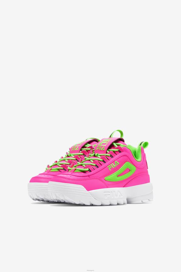 2HNL2070 розово/зелено/бяло FILA розов/зелен/бял голям детски disruptor 2 premium fila