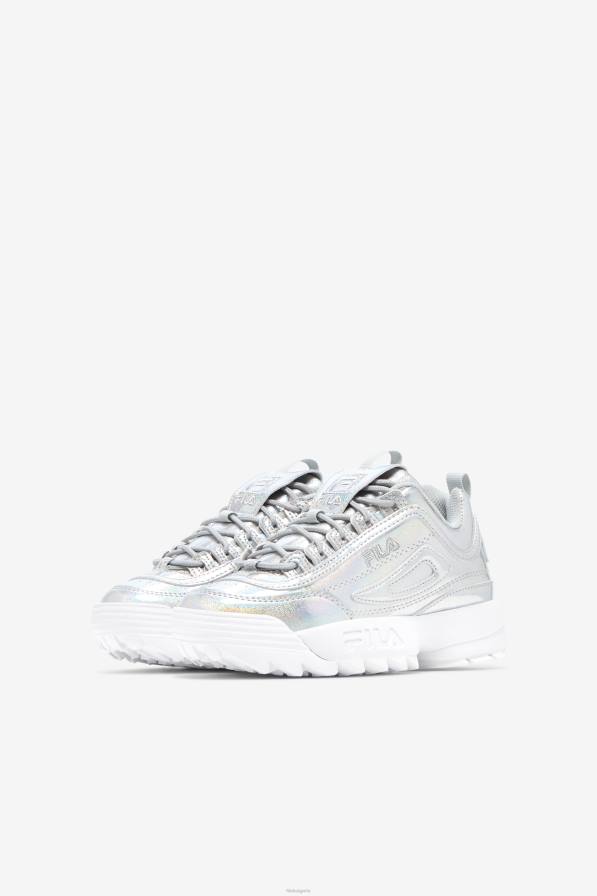 2HNL2075 преливащ се FILA големи детски disruptor 2 premium iri иридесцентна фила