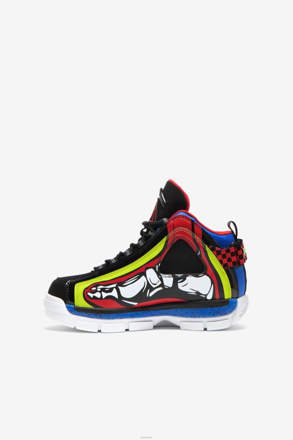 2HNL2105 бял/лайм пунш/син FILA голям детски грант хил 2 състезателен бял/лайм пунш/синя фила