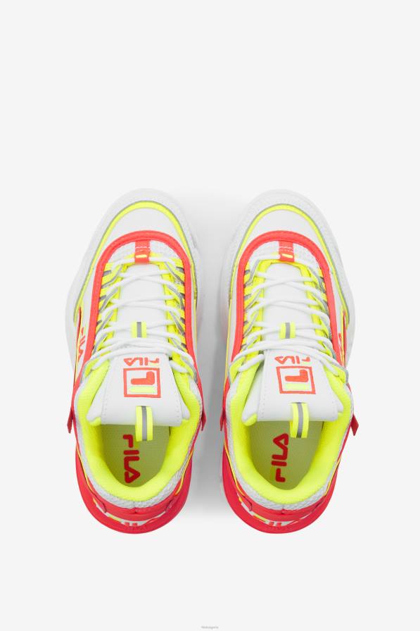 2HNL2188 бяло/огнен корал/жълто FILA фила бял/огнен корал/жълт малък детски разрушител 2 експ