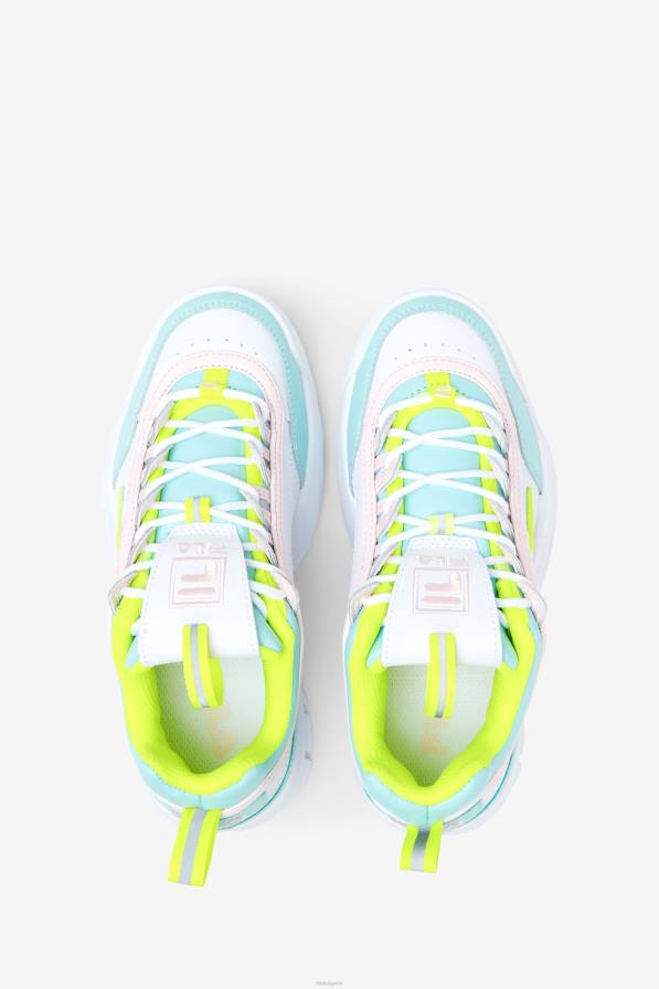 2HNL2197 бяло/жълто/синьо FILA fila little kids' disruptor 2 първокласен бял/жълт/син