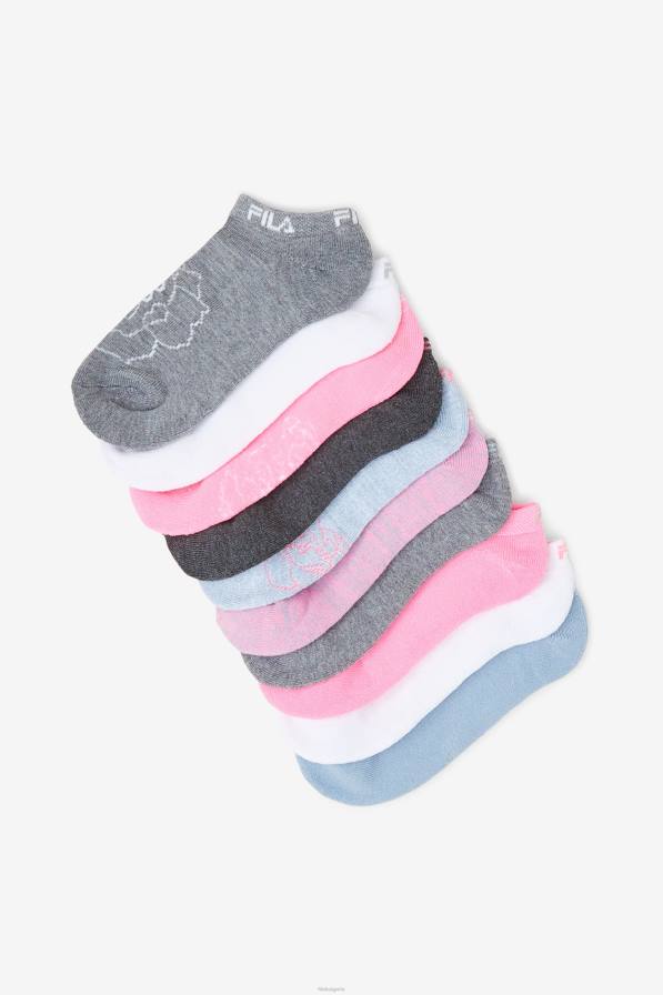 2HNL1067 синьо FILA цветен чорап без показване за момиче 10 пакета ltblue fila