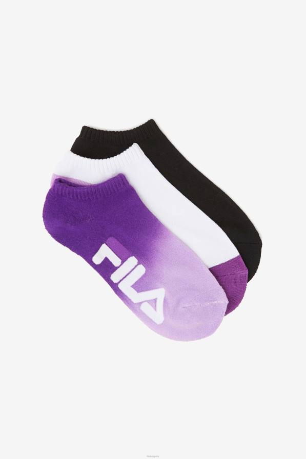 2HNL1085 лилаво FILA дамски чорап dip dye no show sock 3-pack purple fila