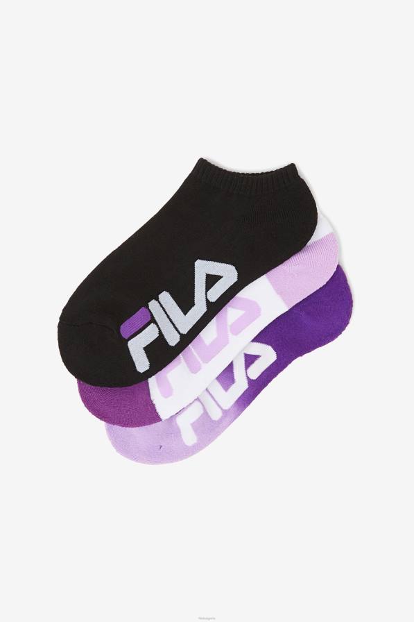2HNL1085 лилаво FILA дамски чорап dip dye no show sock 3-pack purple fila