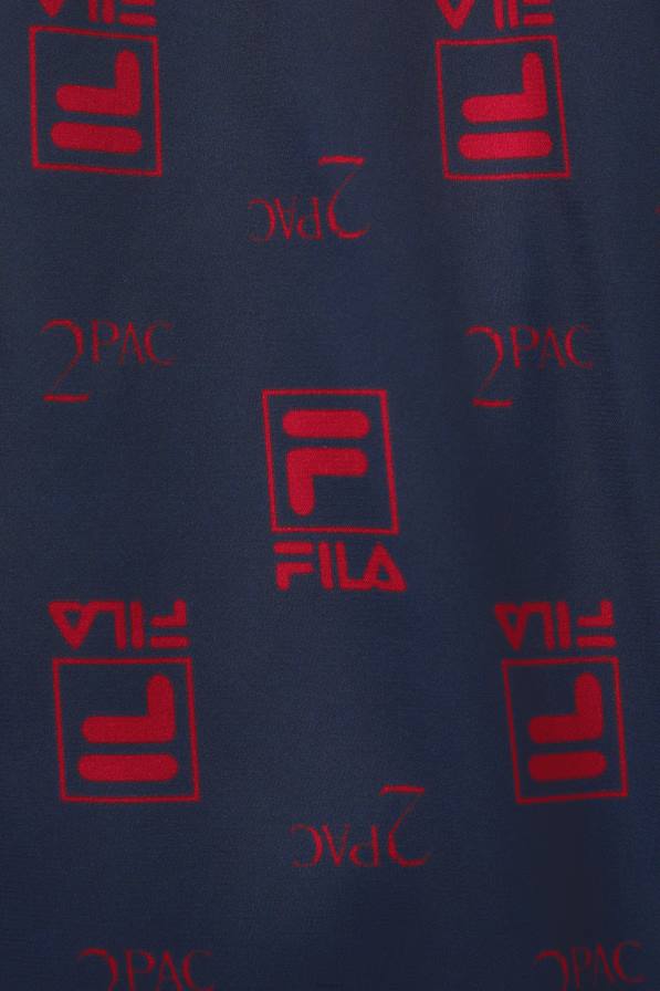 2HNL969 морско/червено FILA тъмносин/червен боксерка fila 2pac с щампа на лого