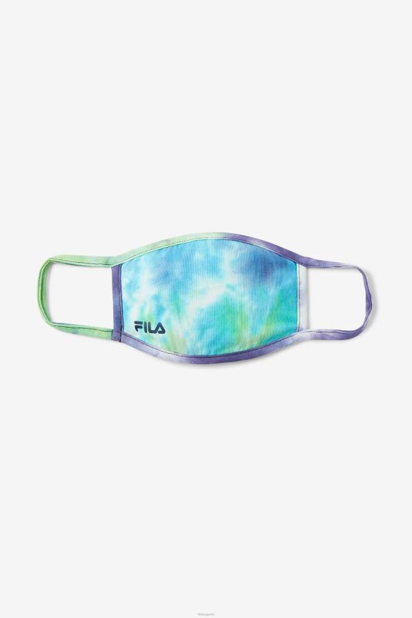 2HNL1040 синя аква тай боя FILA blue tie dye маска за лице fila blue aqua tie dye