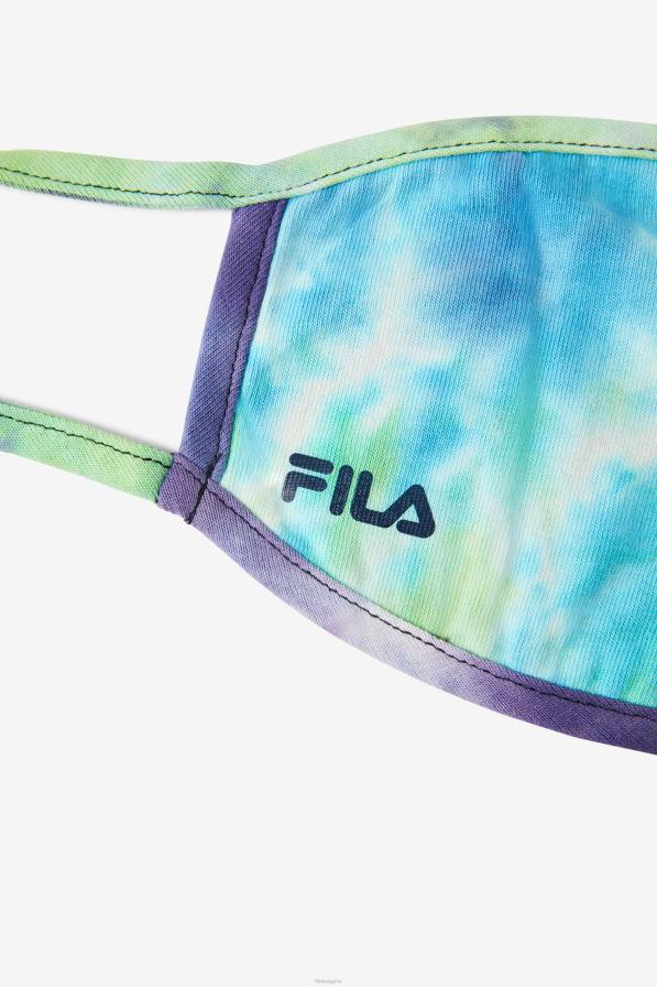 2HNL1040 синя аква тай боя FILA blue tie dye маска за лице fila blue aqua tie dye