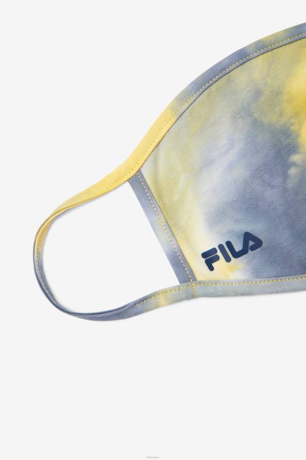 2HNL1052 жълта боя за вратовръзка FILA Yellow tie dye маска за лице fila yellow tie dye