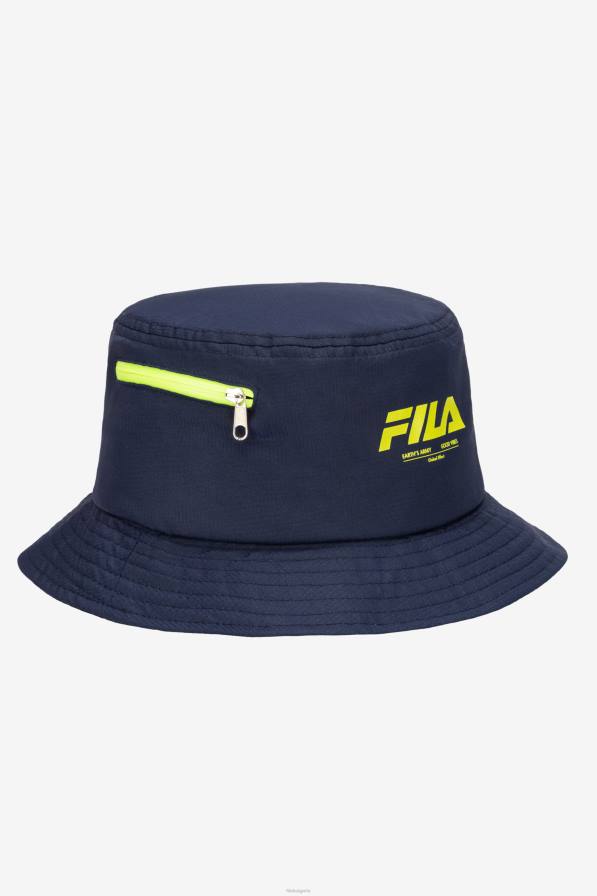 2HNL973 военноморски флот FILA fila ripstop bucket hat синьо