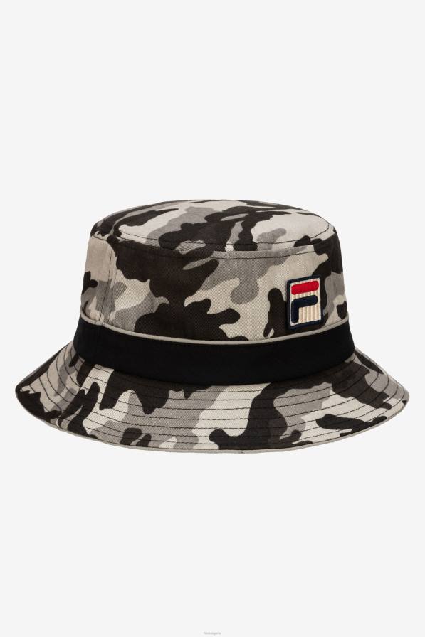 2HNL977 черен камуфлаж FILA camo bucket hat black camo fila