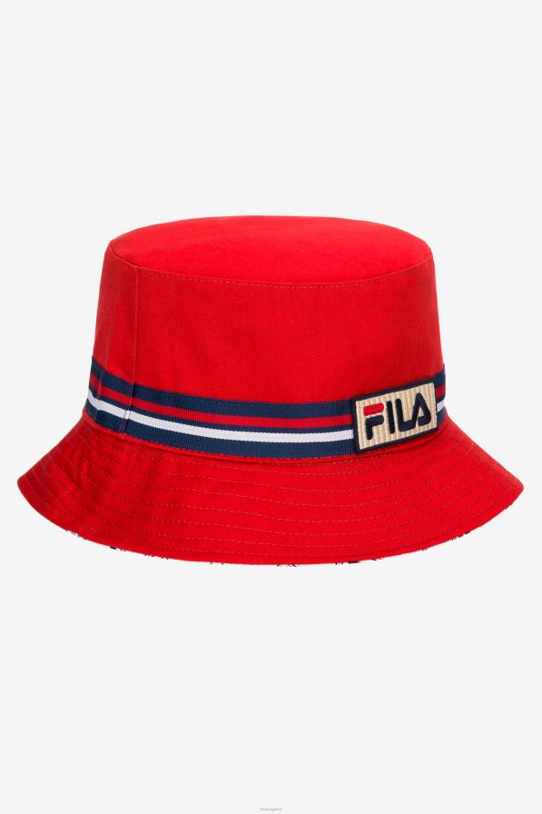 2HNL991 червен FILA червена шапка с реверсивна кофа fila