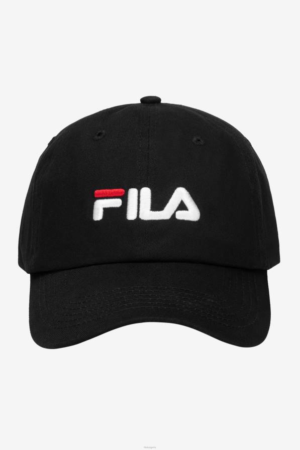 2HNL992 черен FILA бродирано лого бейзболна шапка fila black