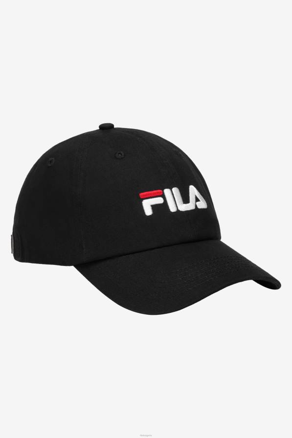 2HNL992 черен FILA бродирано лого бейзболна шапка fila black