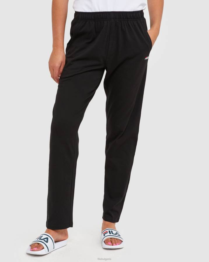 2HNL2445 черен FILA черен фила класически унисекс панталон от трико