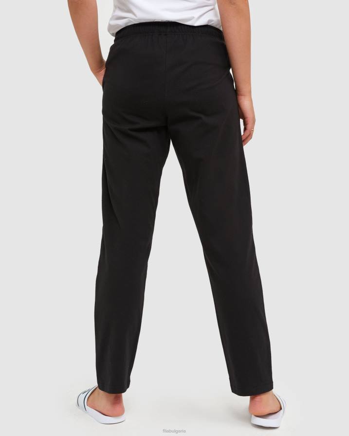 2HNL2445 черен FILA черен фила класически унисекс панталон от трико