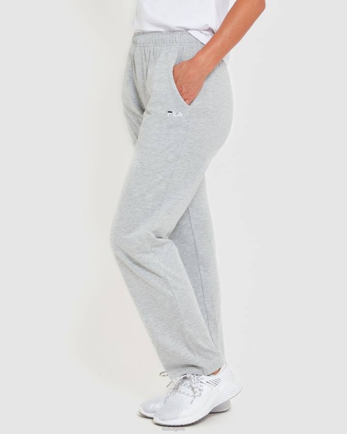 2HNL2474 сребърен мергел FILA класически унисекс панталон от трико фила сребърен мрамор