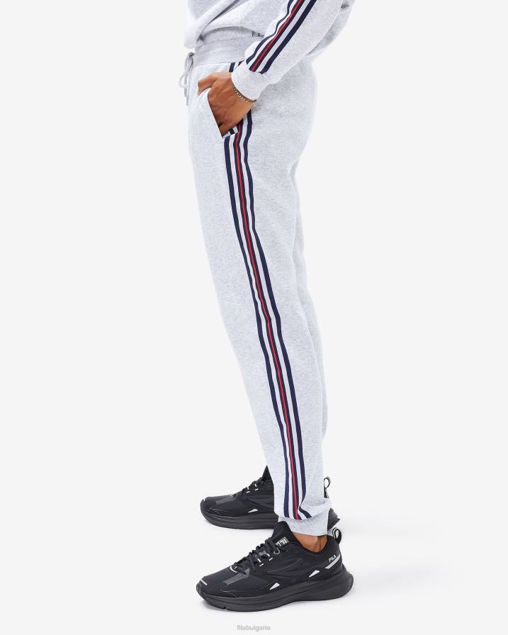 2HNL2658 светлосив мергел FILA Мъжки спортен панталон aemero в светло сив марлен фила