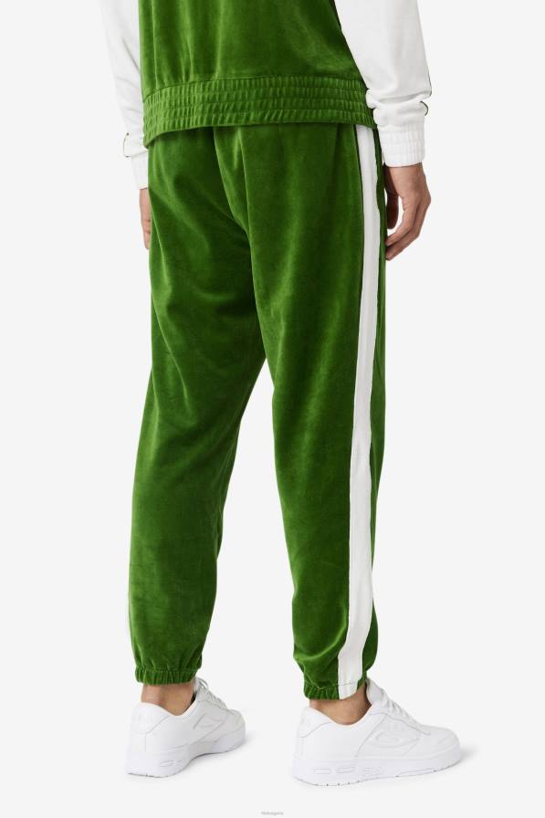 2HNL568 официална градина/бяло/червено FILA официален градински/бял/червен велурен панталон