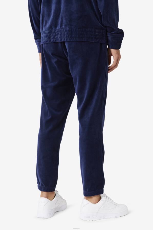 2HNL599 тъмносиньо/бяло/червено FILA мансур велурен панталон синьо/бяло/червено фила