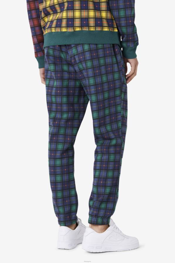 2HNL613 юни буболечка / ревен / флот FILA fila общежитие карирано джогинг june bug/rhubarb/navy