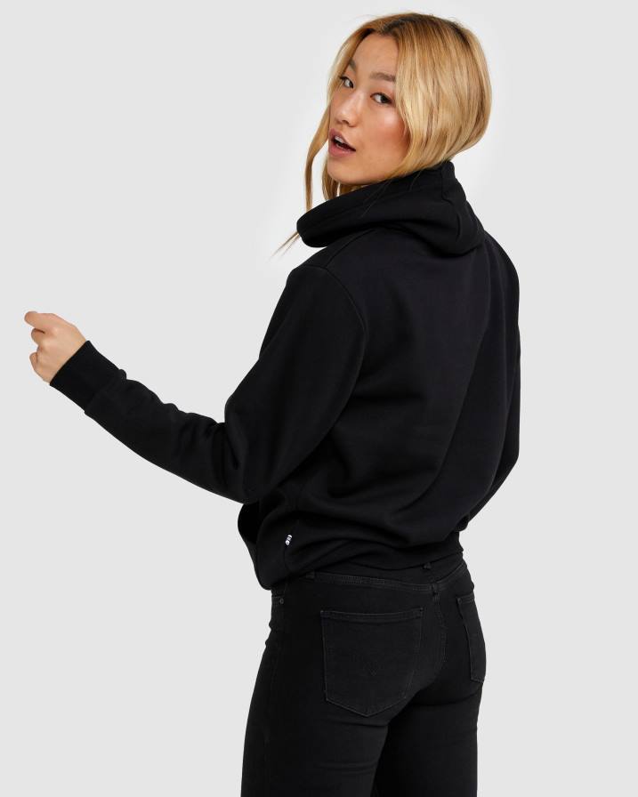 2HNL2459 черен FILA класическа унисекс качулка 2 черни нишки