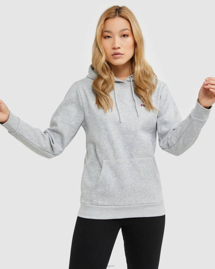 2HNL2494 сребърен мергел FILA класическа унисекс качулка fila silver marle 2