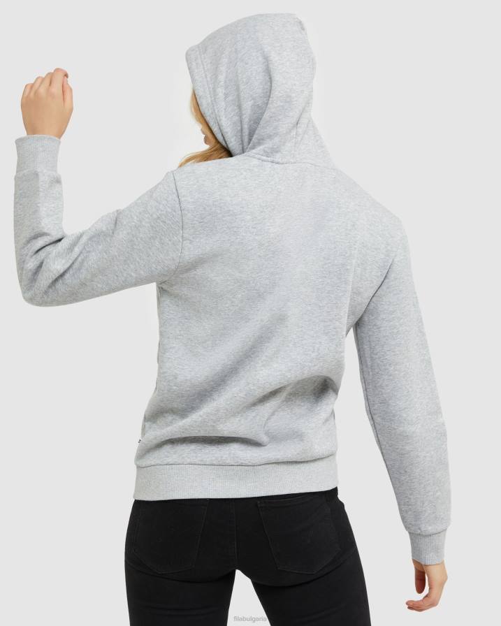 2HNL2494 сребърен мергел FILA класическа унисекс качулка fila silver marle 2