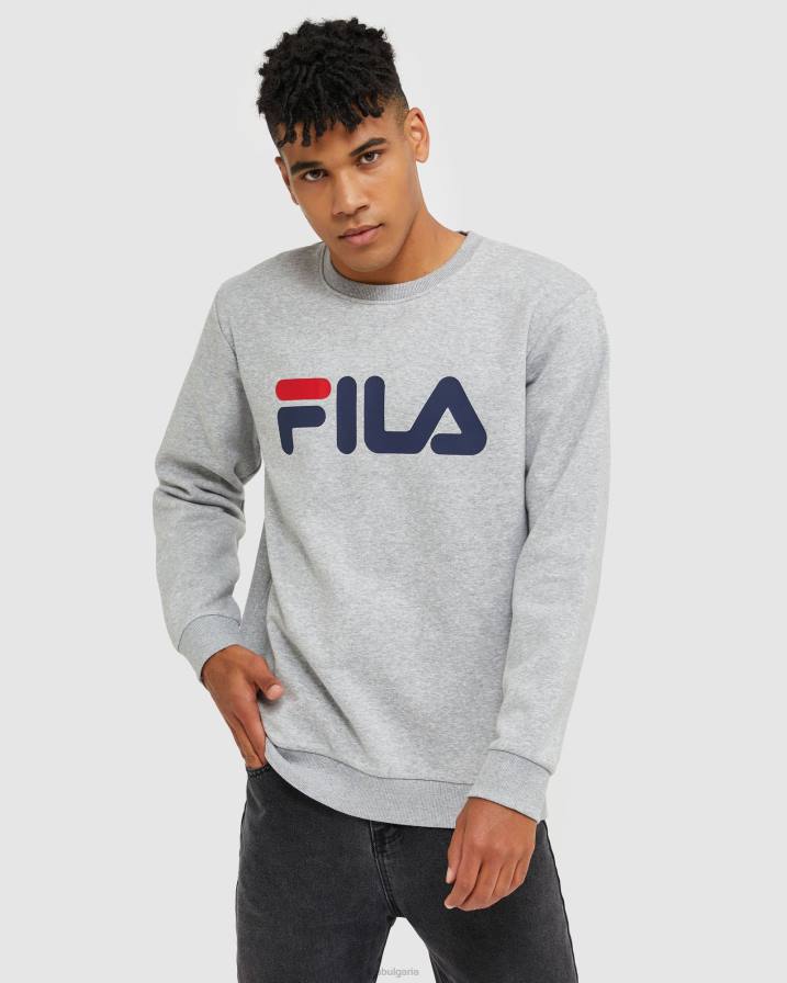 2HNL2495 сребърен мергел FILA класически унисекс crew silver marle fila