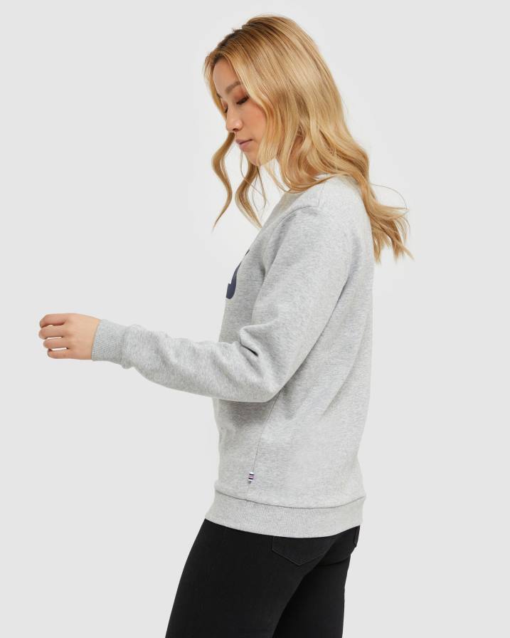 2HNL2495 сребърен мергел FILA класически унисекс crew silver marle fila