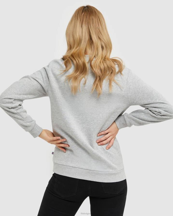 2HNL2495 сребърен мергел FILA класически унисекс crew silver marle fila