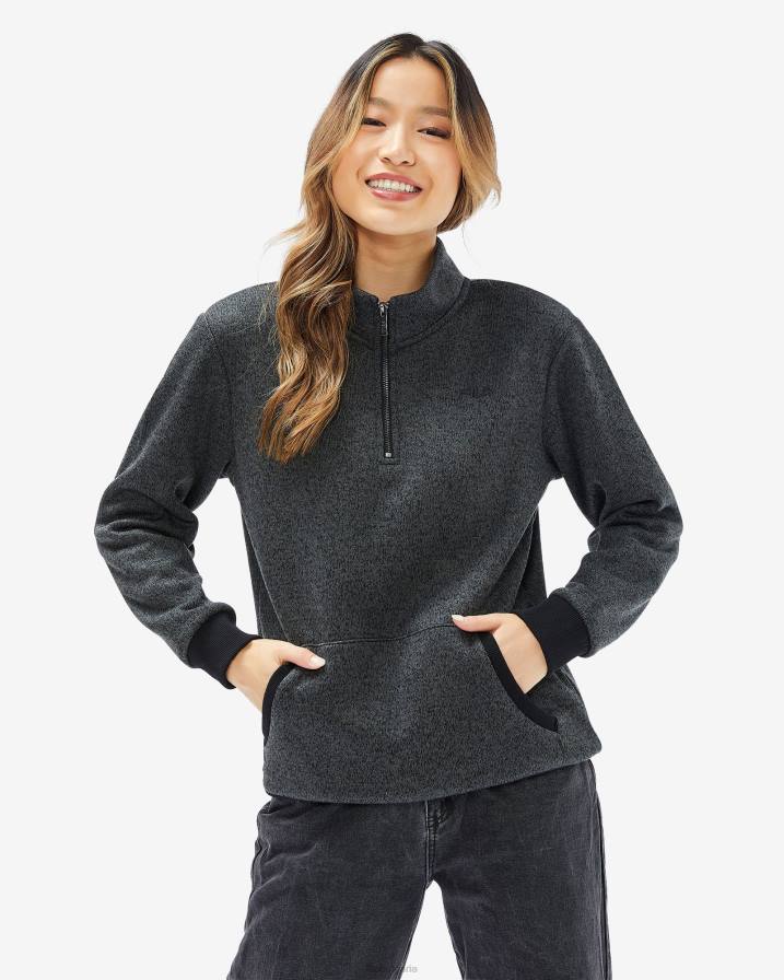 2HNL2597 черен мергел FILA унисекс romano qtr zip black marle fila